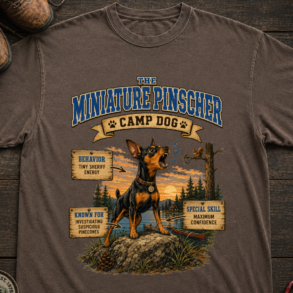 Miniature Pinscher Camp Dog T-Shirt