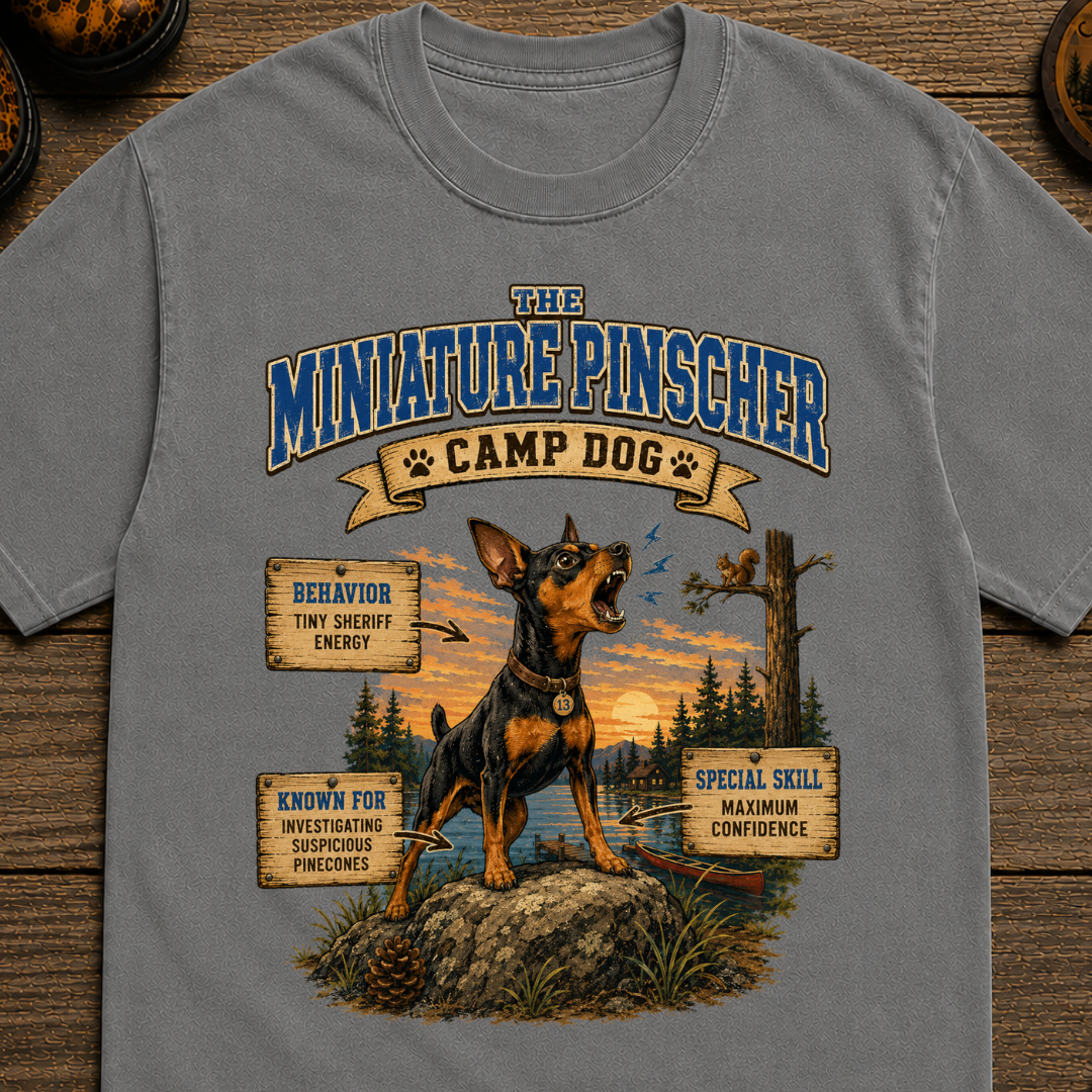 Miniature Pinscher Camp Dog T-Shirt
