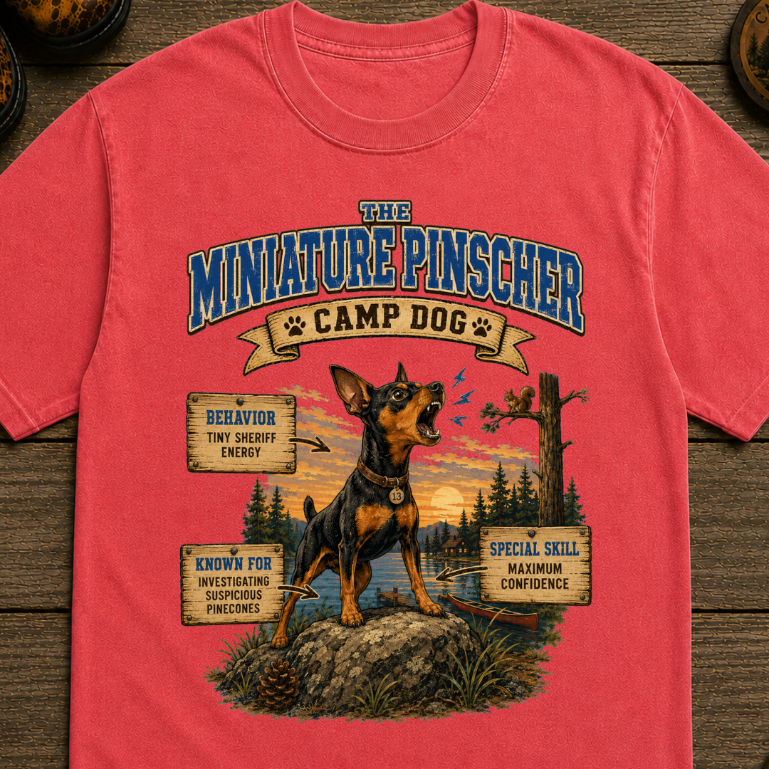 Miniature Pinscher Camp Dog T-Shirt