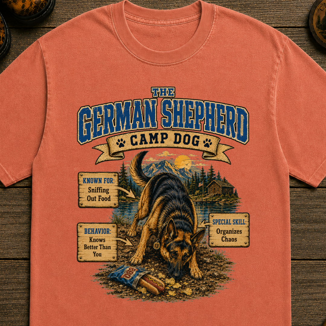 German Shepherd Camp Dog - Knows Better Than You Tee