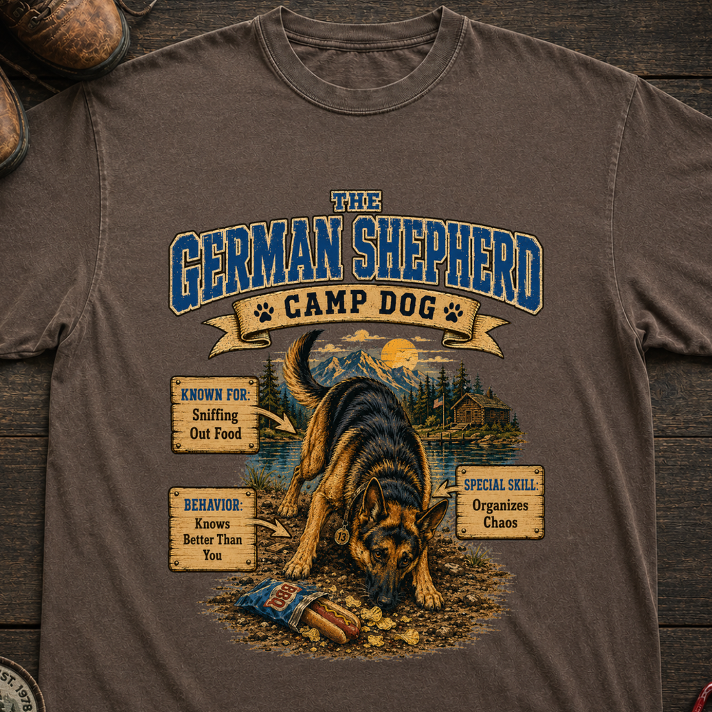 German Shepherd Camp Dog - Knows Better Than You Tee