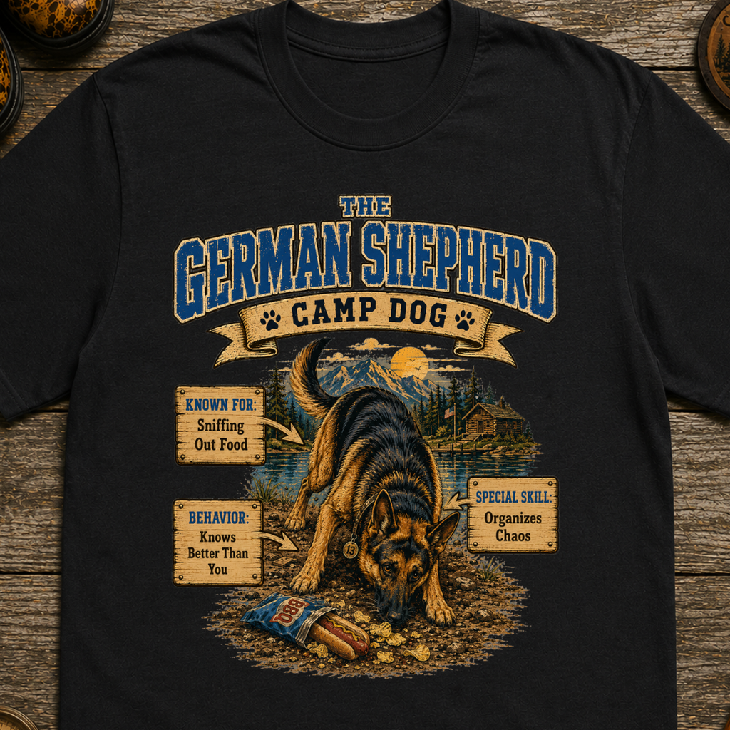 German Shepherd Camp Dog - Knows Better Than You Tee