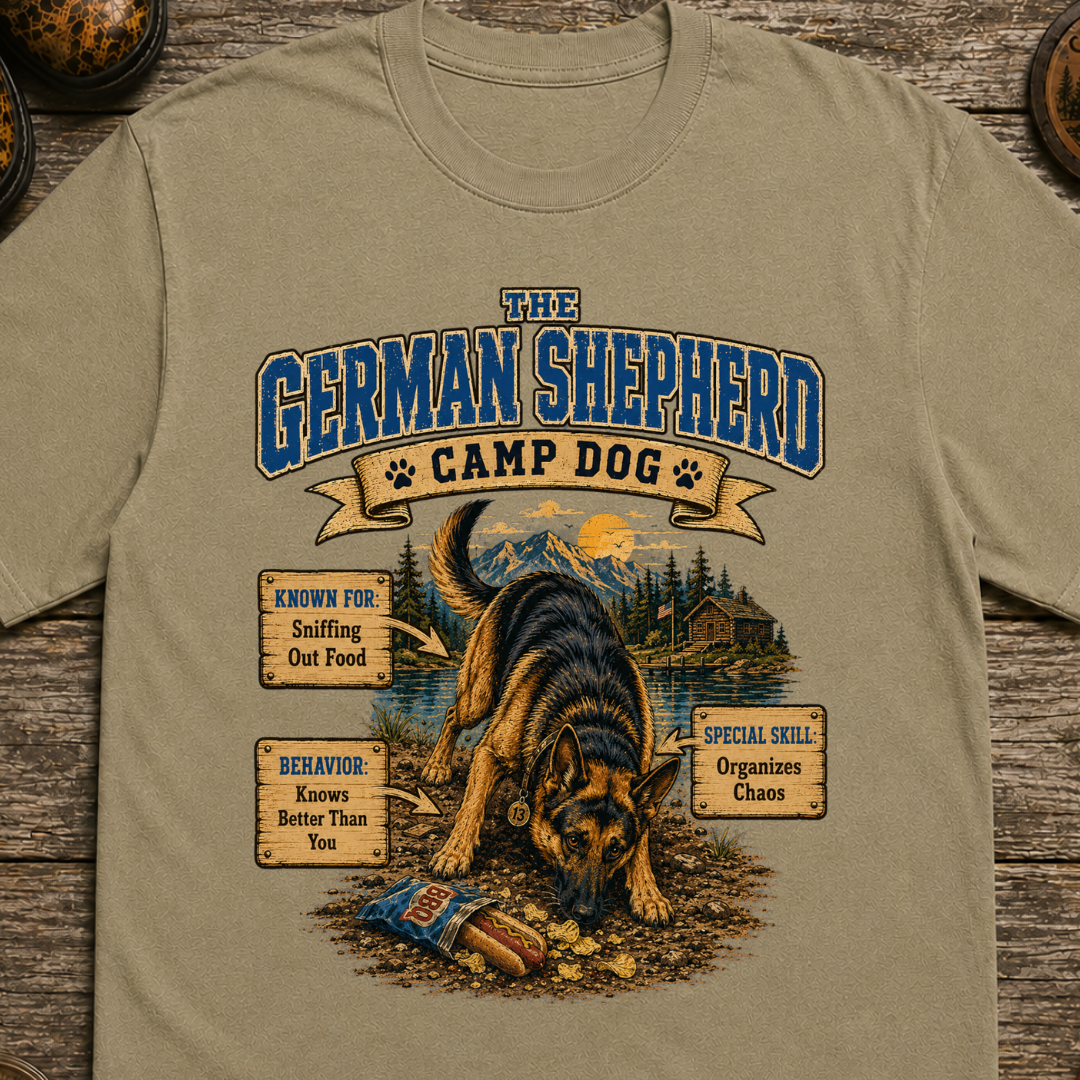 German Shepherd Camp Dog - Knows Better Than You Tee