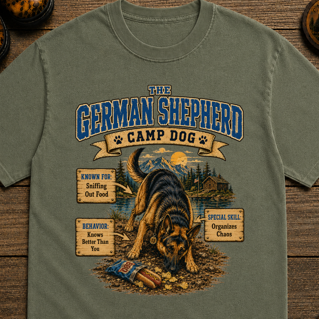 German Shepherd Camp Dog - Knows Better Than You Tee