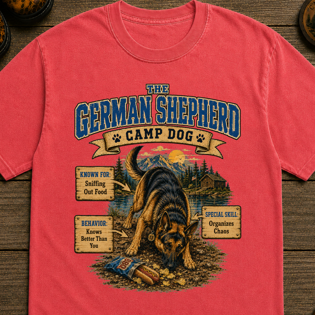 German Shepherd Camp Dog - Knows Better Than You Tee