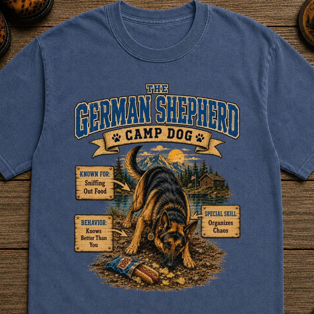 German Shepherd Camp Dog - Knows Better Than You Tee