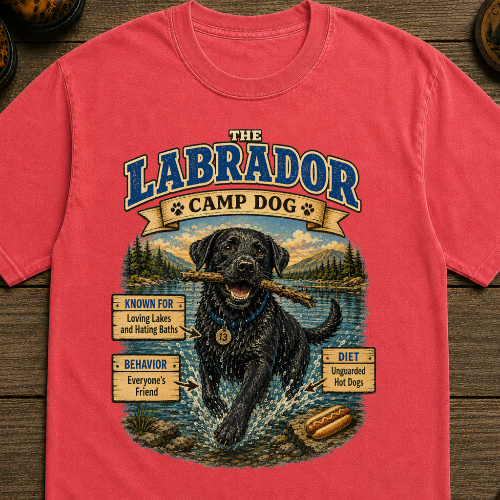Labrador Camp Dog - Loving Lakes and Hating Baths Shirt