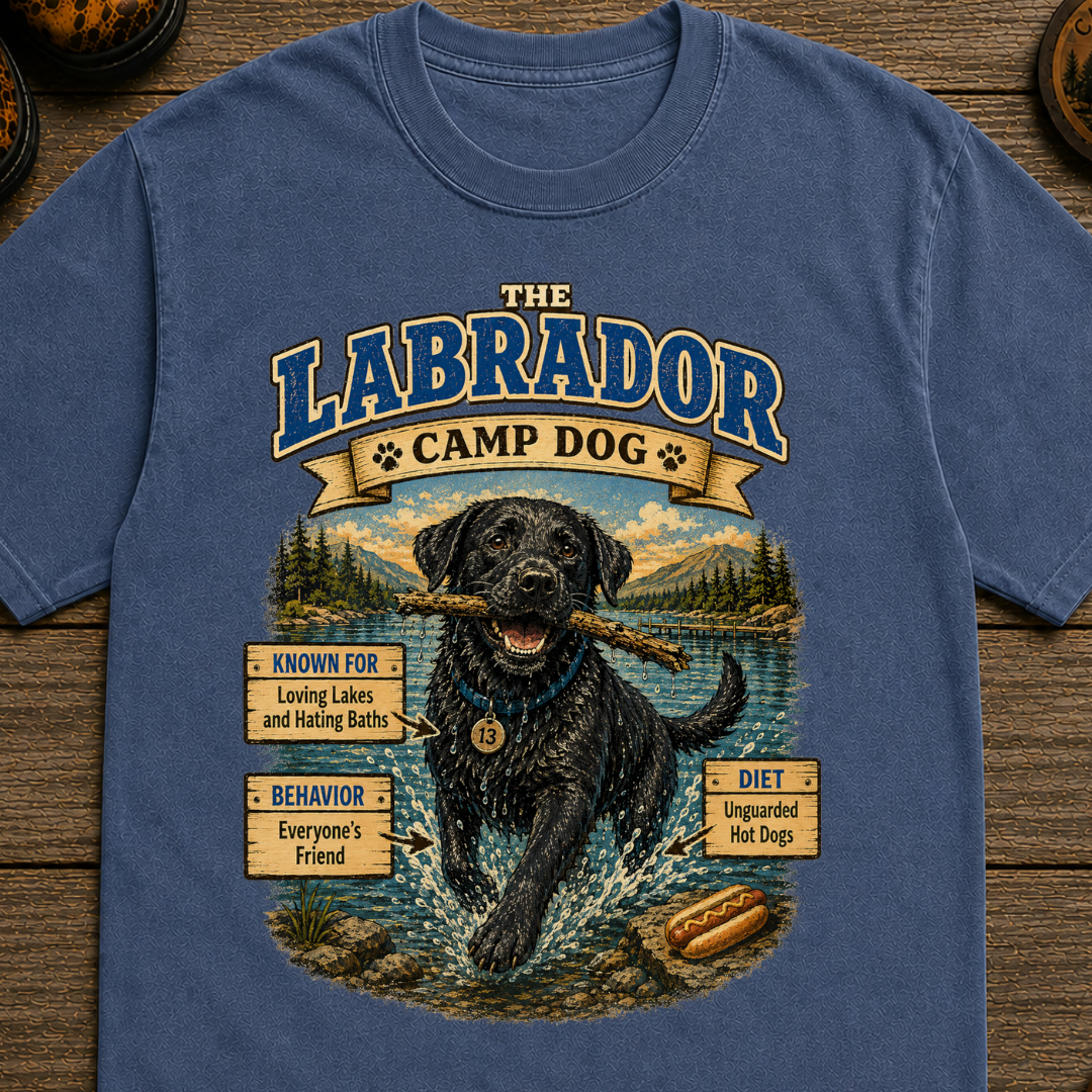 Labrador Camp Dog - Loving Lakes and Hating Baths Shirt