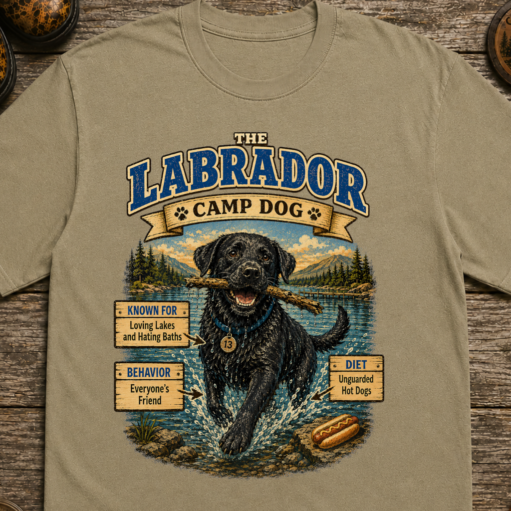 Labrador Camp Dog - Loving Lakes and Hating Baths Shirt