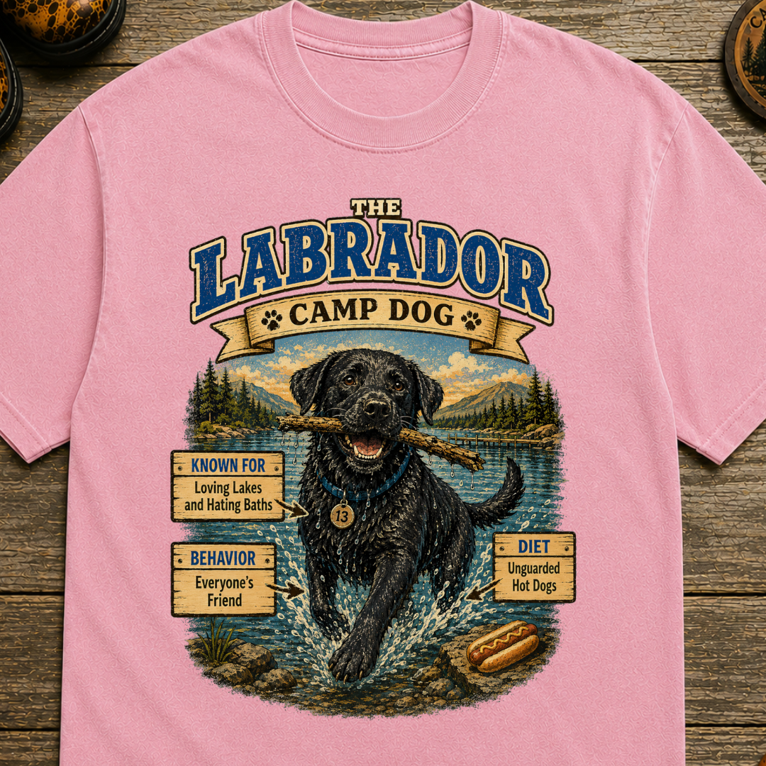 Labrador Camp Dog - Loving Lakes and Hating Baths Shirt