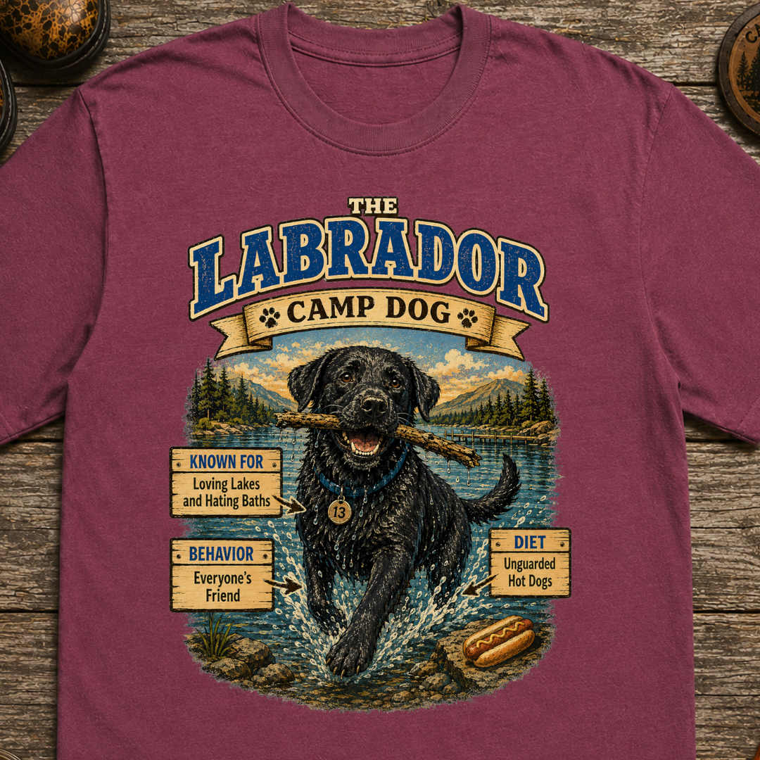 Labrador Camp Dog - Loving Lakes and Hating Baths Shirt