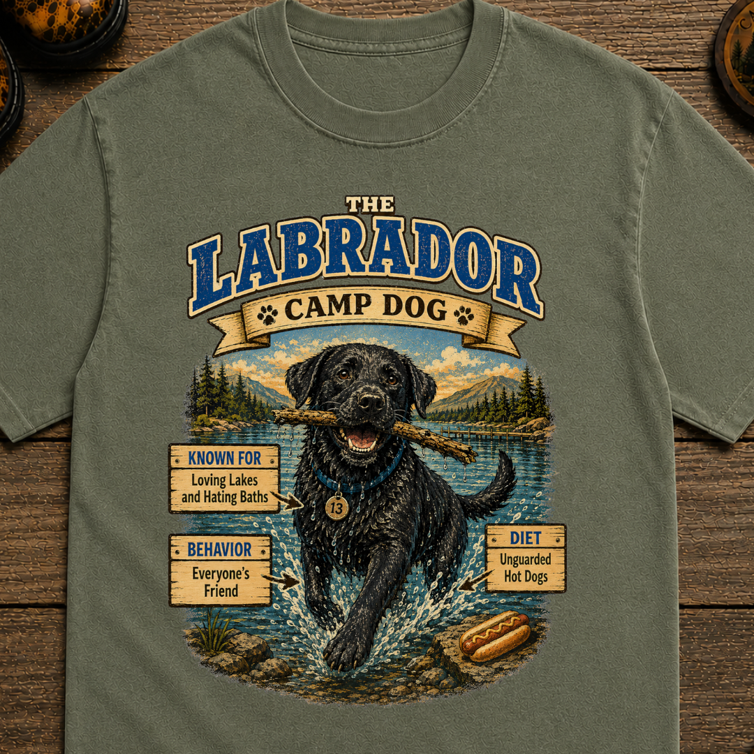 Labrador Camp Dog - Loving Lakes and Hating Baths Shirt