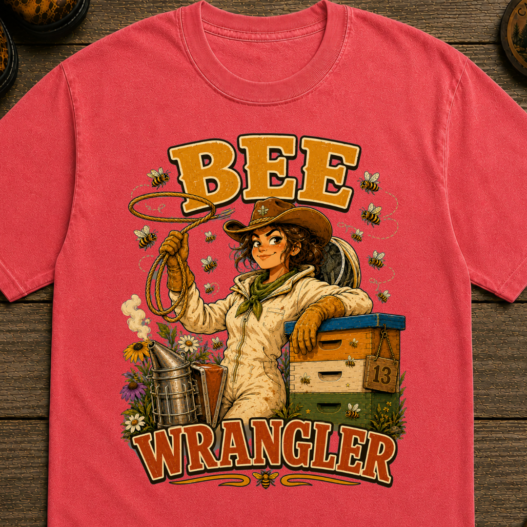 Bee Wrangler Funny Beekeeping Shirt — Vintage Beekeeper Tee