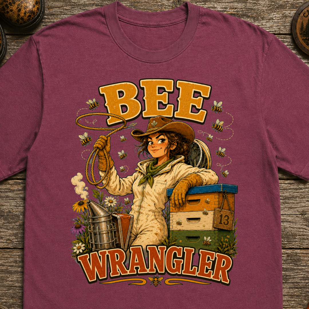 Bee Wrangler Funny Beekeeping Shirt — Vintage Beekeeper Tee