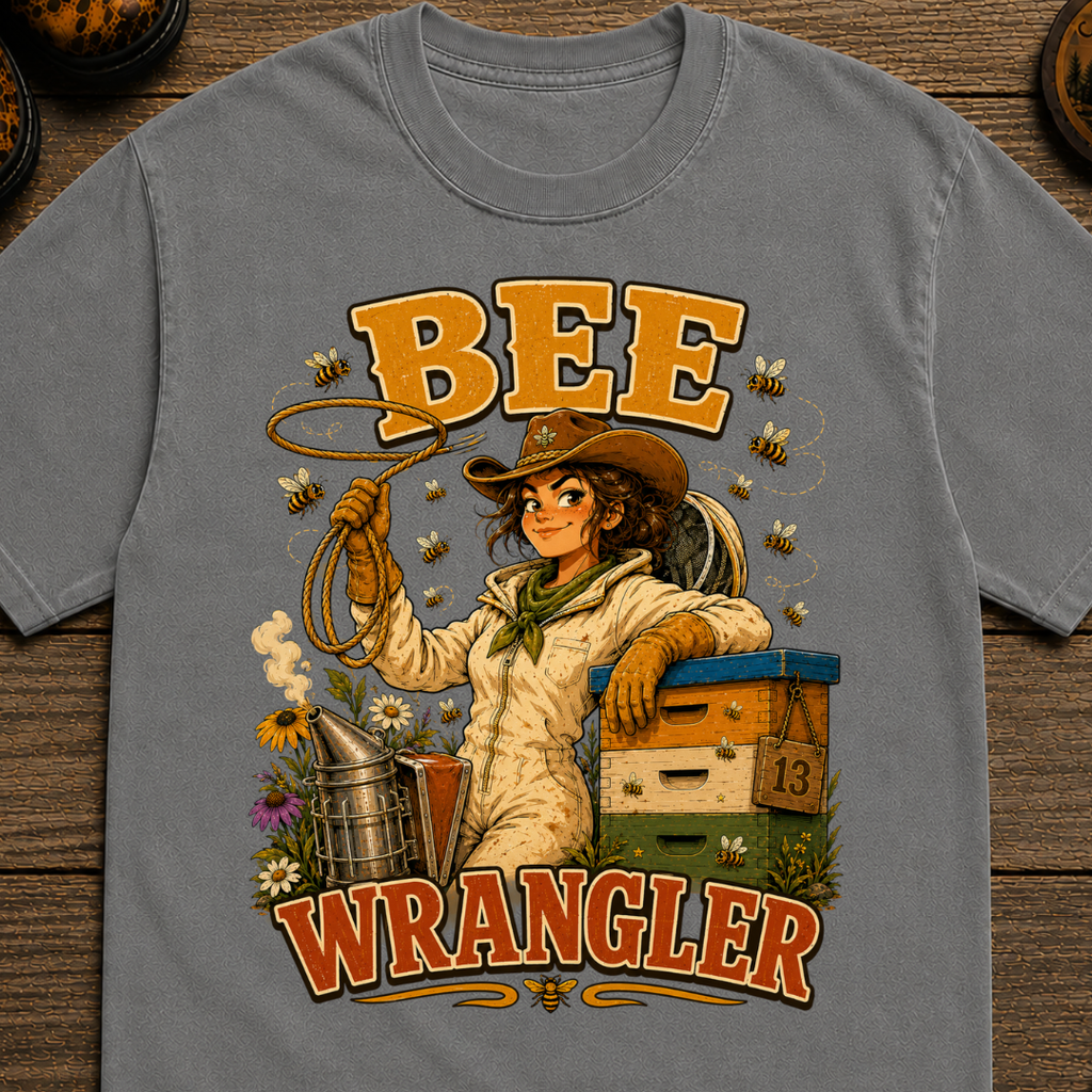 Bee Wrangler Funny Beekeeping Shirt — Vintage Beekeeper Tee