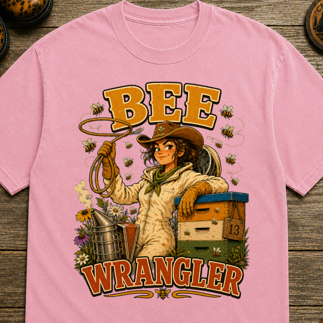 Bee Wrangler Funny Beekeeping Shirt — Vintage Beekeeper Tee