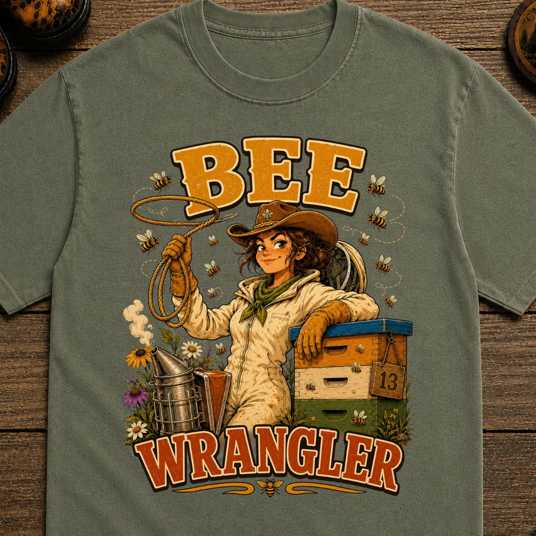 Bee Wrangler Funny Beekeeping Shirt — Vintage Beekeeper Tee