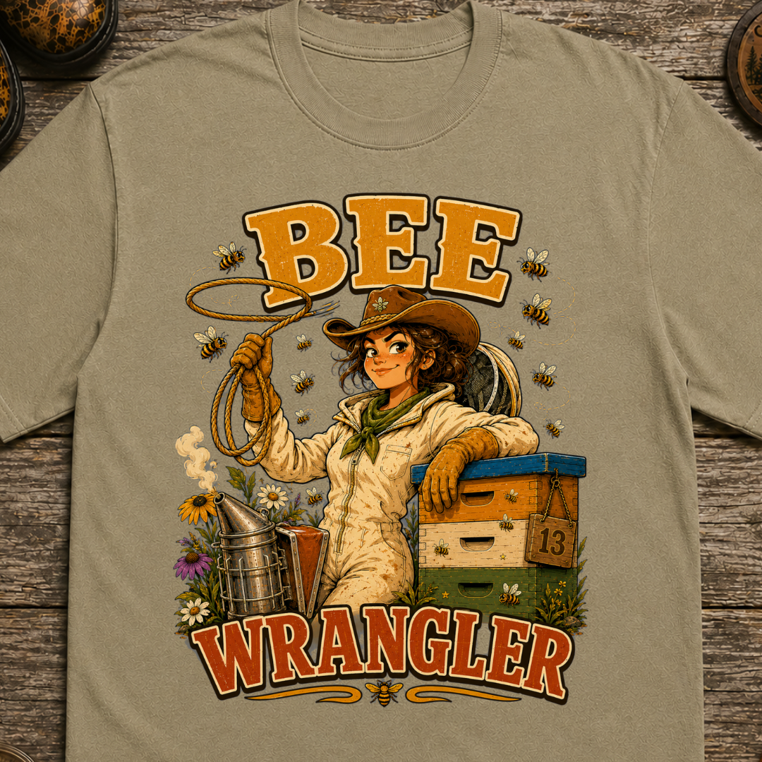 Bee Wrangler Funny Beekeeping Shirt — Vintage Beekeeper Tee