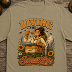 Living the Sweet Life Funny Beekeeping Shirt — Beekeeper Tee