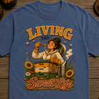 Living the Sweet Life Funny Beekeeping Shirt — Beekeeper Tee