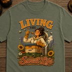 Living the Sweet Life Funny Beekeeping Shirt — Beekeeper Tee