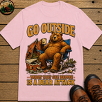 Go Outside Worst That Can Happen Is A Bear Attack Camp Tee