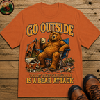 Go Outside Worst That Can Happen Is A Bear Attack Camp Tee