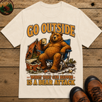 Go Outside Worst That Can Happen Is A Bear Attack Camp Tee