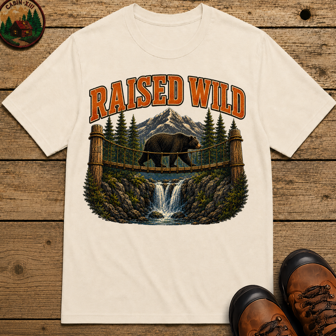 Raised Wild Vintage Outdoor Bear Shirt — Nature Graphic Tee
