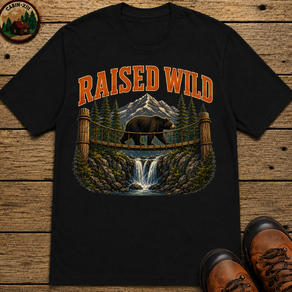 Raised Wild Vintage Outdoor Bear Shirt — Nature Graphic Tee
