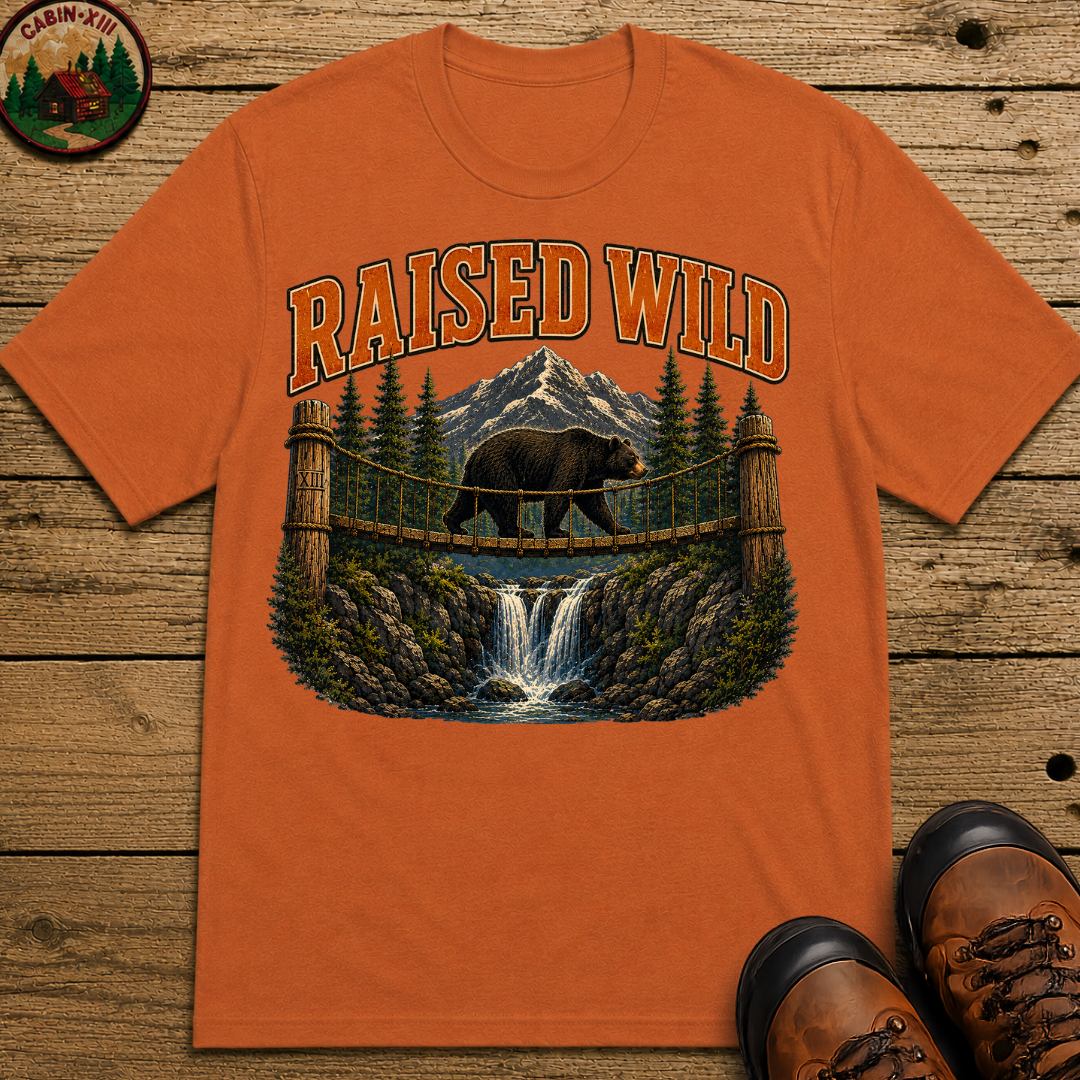 Raised Wild Vintage Outdoor Bear Shirt — Nature Graphic Tee