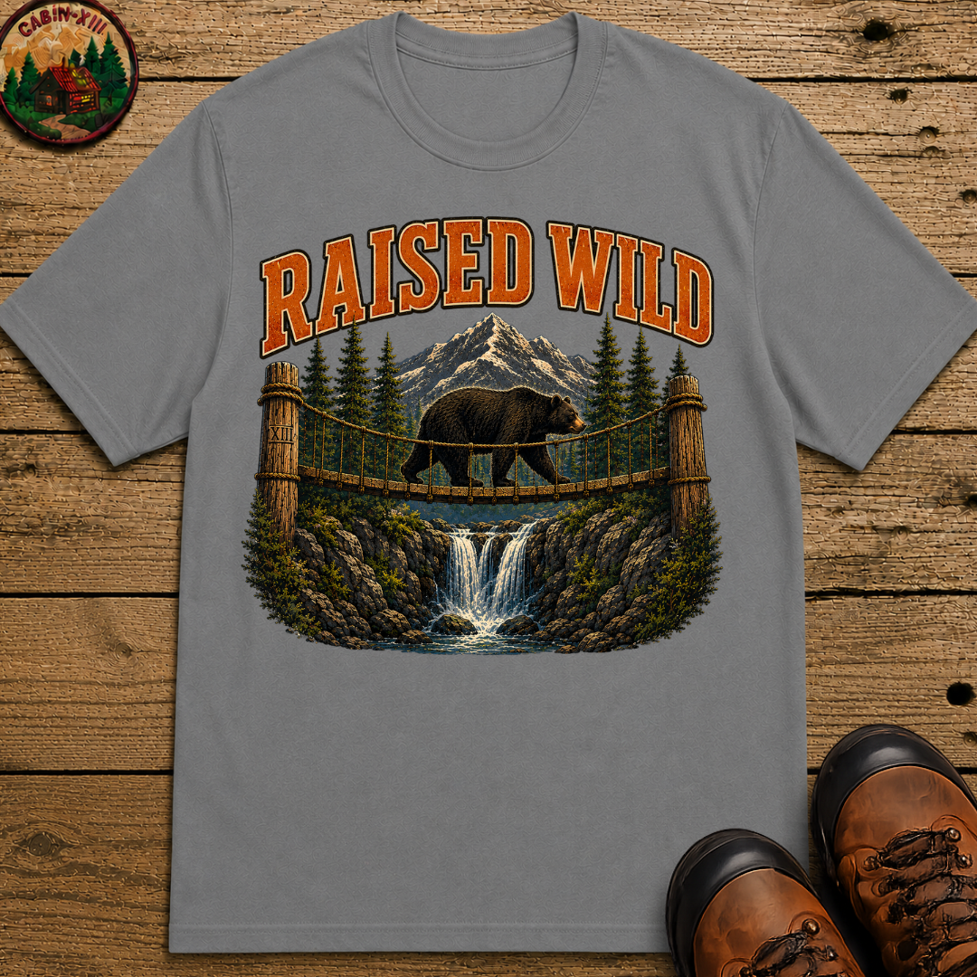 Raised Wild Vintage Outdoor Bear Shirt — Nature Graphic Tee