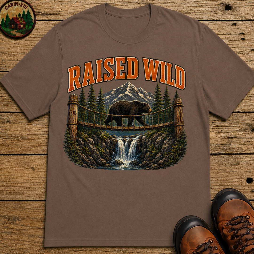 Raised Wild Vintage Outdoor Bear Shirt — Nature Graphic Tee