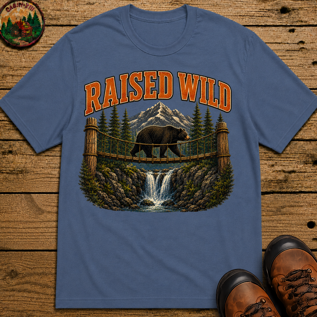 Raised Wild Vintage Outdoor Bear Shirt — Nature Graphic Tee