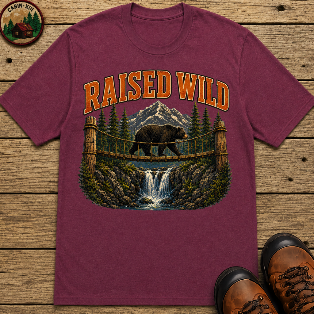 Raised Wild Vintage Outdoor Bear Shirt — Nature Graphic Tee