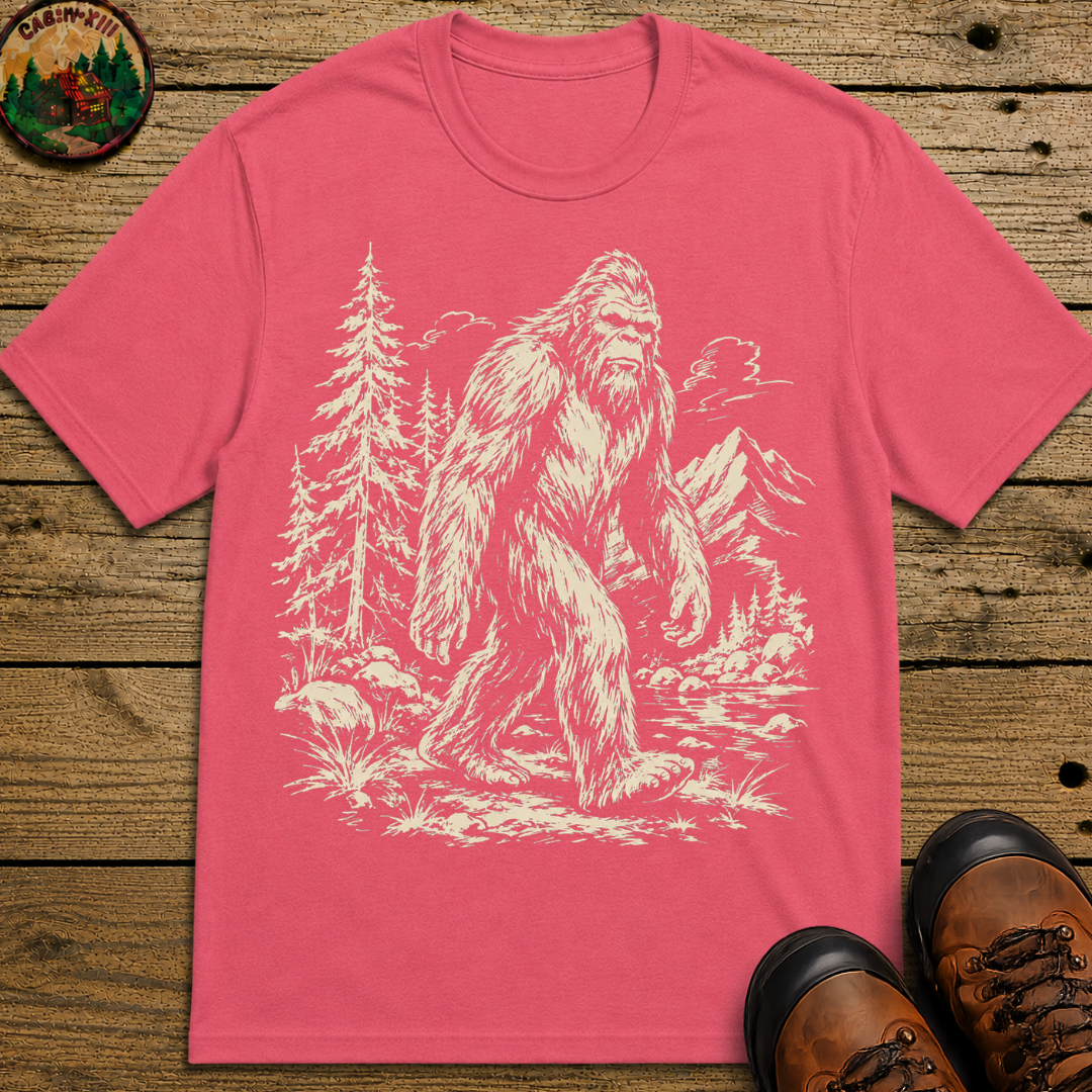 Bigfoot — Vintage Sasquatch Wilderness Sketch Tee