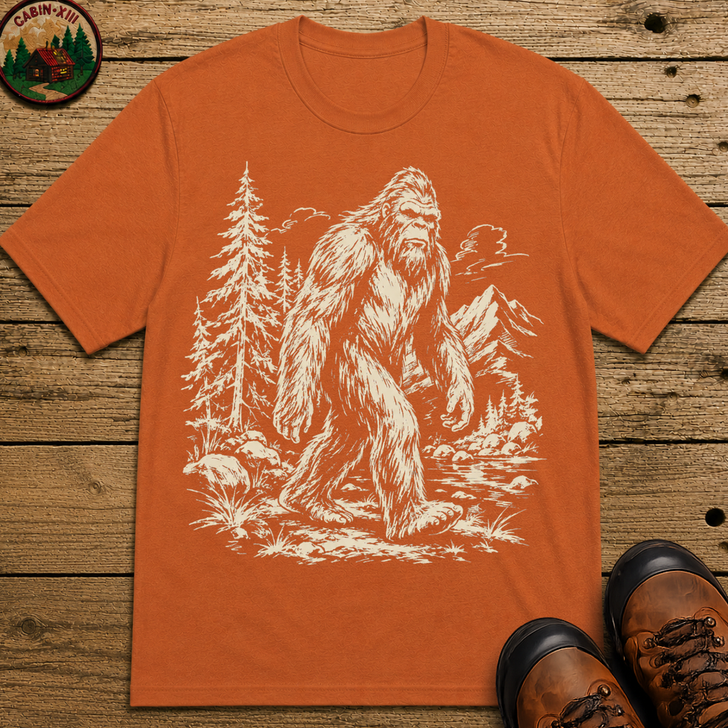 Bigfoot — Vintage Sasquatch Wilderness Sketch Tee