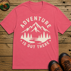 Adventure Is Out There — Vintage Mountain Outdoor Badge Tee
