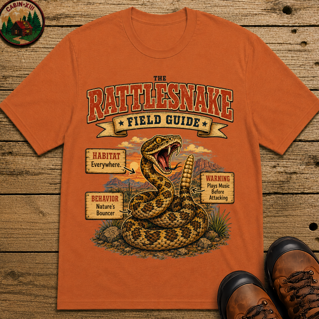 Rattlesnake Field Guide - Plays Music Before Attacking Tee