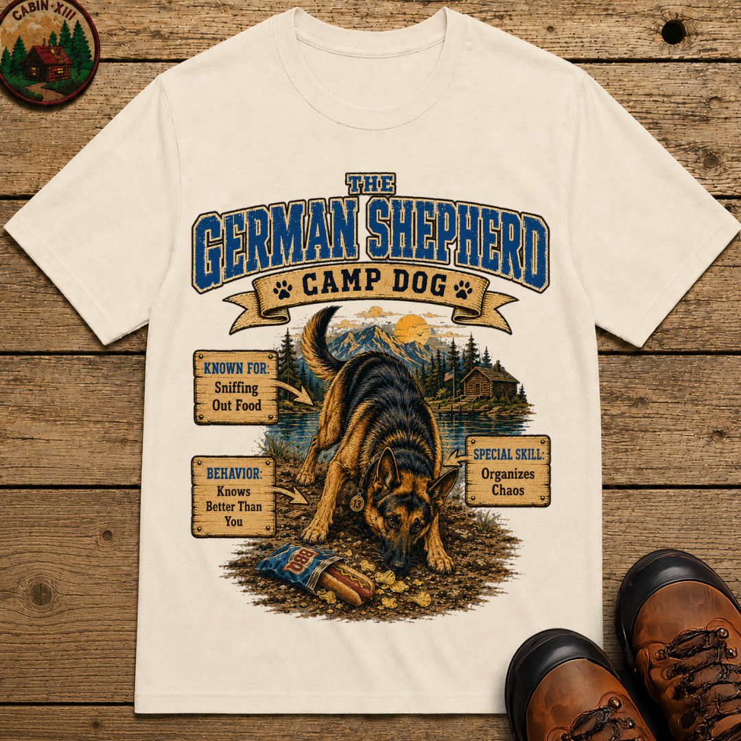 German Shepherd Camp Dog - Knows Better Than You Tee