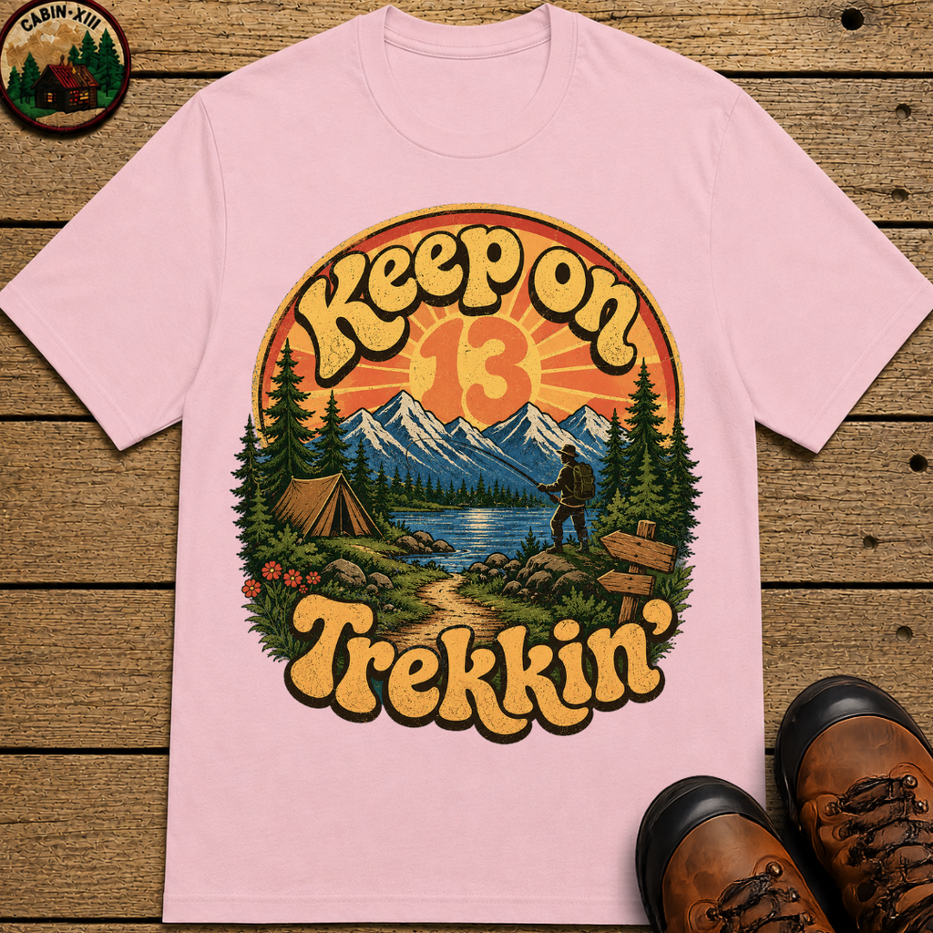 Keep On Trekkin' — Retro 70s Hiking and Camping Tee