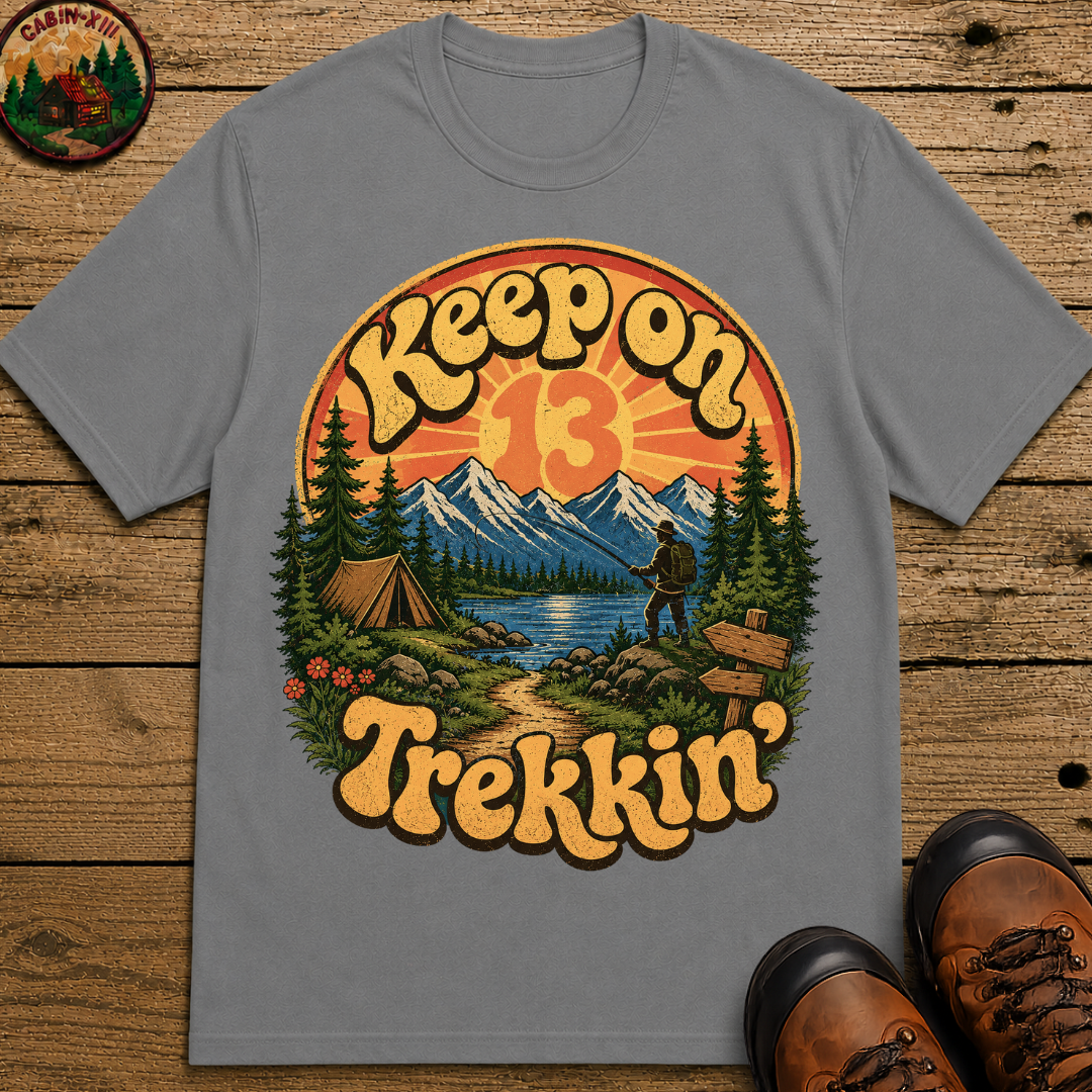 Keep On Trekkin' — Retro 70s Hiking and Camping Tee