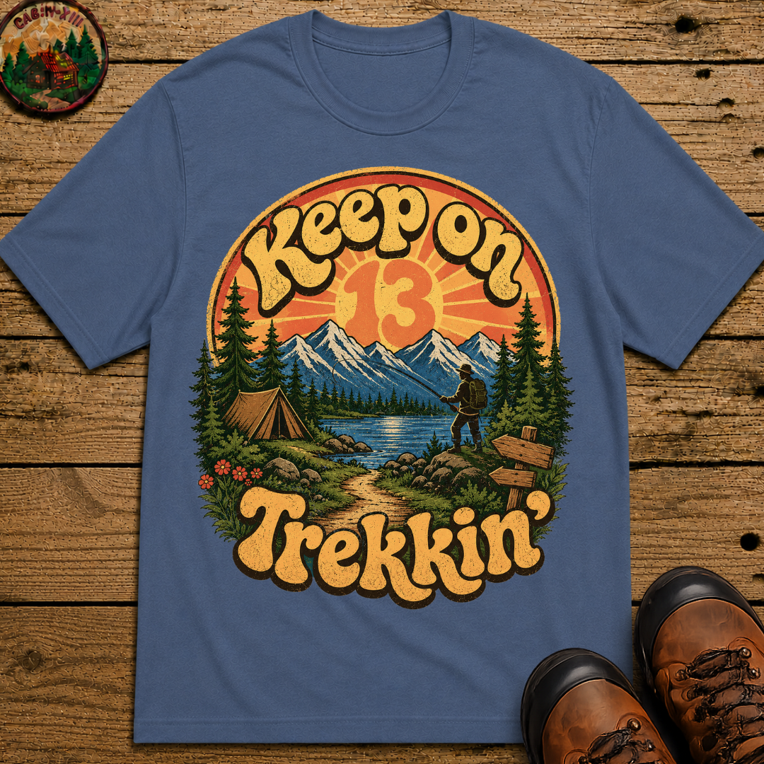 Keep On Trekkin' — Retro 70s Hiking and Camping Tee
