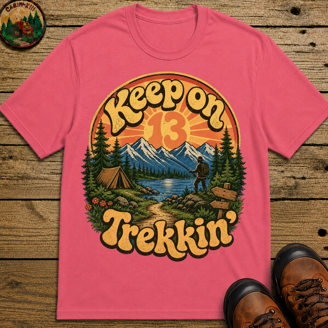Keep On Trekkin' — Retro 70s Hiking and Camping Tee