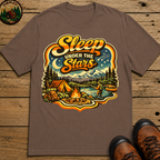 Sleep Under the Stars — Retro Camping and Fishing Tee