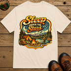Sleep Under the Stars — Retro Camping and Fishing Tee