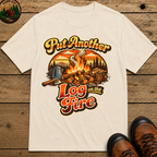 Put Another Log on the Fire — Retro Campfire Tee