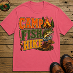 Camp Fish Hike — Vintage Outdoor Camping and Fishing Tee