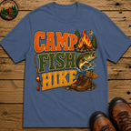 Camp Fish Hike — Vintage Outdoor Camping and Fishing Tee