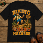 Hiking Walking With Hazards — Funny Rattlesnake Trail Tee